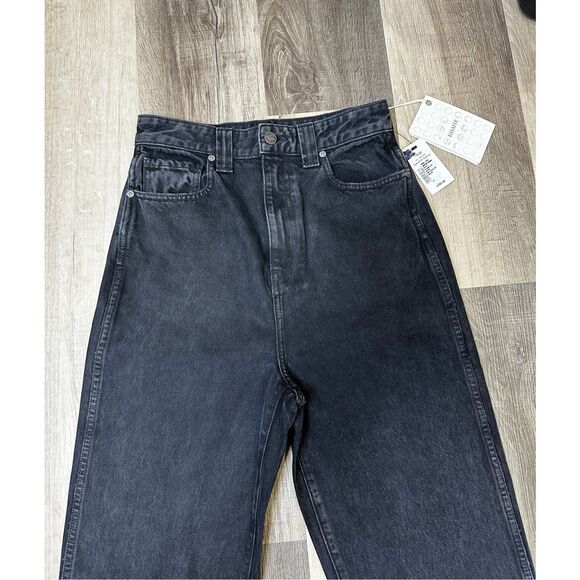 NWT Khaite Zip Fly High Rise Straight Leg Albi Denim Jeans Presscot Size 28 $480 - Picture 4 of 12